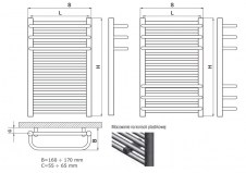 Rysunek techniczny Radeco - 1060 x 385 miedziany