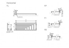 Rysunek techniczny grzejnika Angus Poziom - Angus Horizontal 440 x 1300