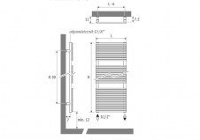 Rysunek techniczny Aristocrat - 1160 x 500 - stal nierdzewna polerowana