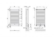 Rysunek techniczny Kermi Credo Uno - Credo-Uno 1169 x 490