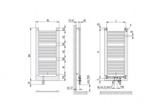 Rysunek techniczny grzejnika Credo-V - 1091 x 621