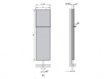 Rysunek techniczny grzejnika Fina - 1300 x 500