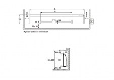 Rysunek techniczny grzejnika Heating TLO - 05 - 180 x 805