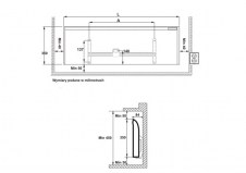 Rysunek techniczny grzejnika Heating TPA - 04 - 350 x 500