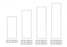 Rozmiary grzejnika Indivi - IND-40-120E34