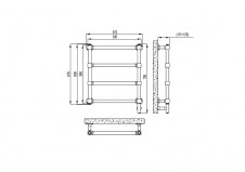 Rysunek techniczny grzejnika Minuette - MUS050I50