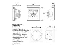 Rysunek techniczny termostatu - CCLM-008-108-18