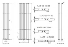 Grzejnik Kleo Ritmo pion - Zehnder - 1800 x 297 - 2-warstwowy - grzejnik pionowy