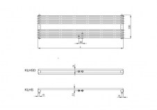 Grzejnik Kleo Ritmo poziomy 2-warstwowy - Zehnder - 330 x 900 - 2-warstwowy - grzejnik poziomy