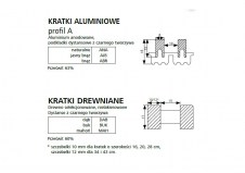 Rysunek techniczny kratek maskujących firmy Vasco - Kratka zwijana KZ - 160 x 2000