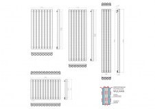 Rysunek techniczny grzejnika Everest SN - EVEI-150096