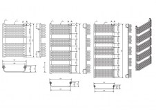 Grzejnik łazienkowy Optimus - rysunek techniczny - LXOPT12455