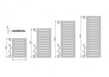 Grzejnik elektryczny Zehnder Metropolitan BAR - Metropolitan Bar 1225 x 500 - schematy