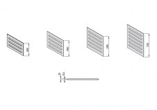 Schemat grzejnika Metropolitan Horizontal - 385 x 1400