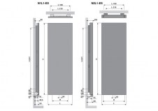 Rysunek techniczny grzejnika Niva nox - N2L1-ES - 2020 x 520