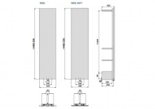 Rysunek techniczny kaloryfera Niva Bath
