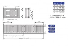 Mocowania grzejnika Plain od wysokości 300mm dla typu 21, 22 i 33 - P3303002800