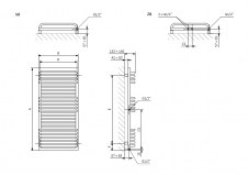 Rysunek techniczny grzejnika POC 2 - WGZUL104045