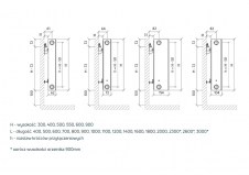 Purmo Plan Compact - rysunek techniczny - PURMOFC11300X1000