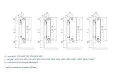 Purmo Plan Compact - rysunek techniczny - PURMOFC11300X2300