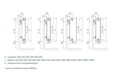 Purmo Plan Compact - rysunek techniczny - PURMOFC11550X600