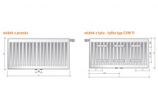 Purmo Ventil Compact M - dane techniczne - PURMOCVM21500X800