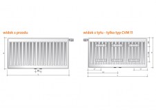 Purmo Ventil Compact M - dane techniczne - PURMOCVM21600X1100