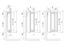 Purmo Ventil Hygiene - rysunek techniczny - PURMOHV10400X400