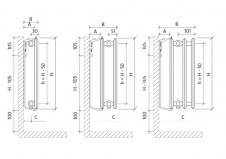 Purmo Ventil Hygiene - rysunek techniczny - PURMOHV10600X500