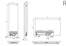 Rysunek techniczny grzejnika Relax Power - REPI140-B-