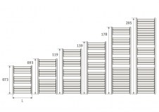 Schematy grzejnika Sani Louver - 1190 x 500