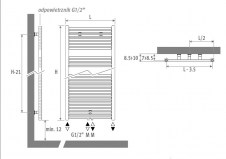 Rysunek techniczny Sani Ronda - 1220 x 1000