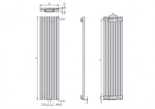 Rysunek techniczny grzejnika Santos ST - ST00376180014J081000