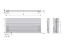 Rysunek techniczny grzejnika Sorento SR - SR00486100014L071000