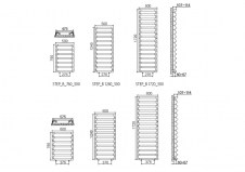 Rozmiary grzejnika Step B - SEM050-B-