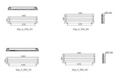 Rozmiary grzejnika Step H - SE11500-03-