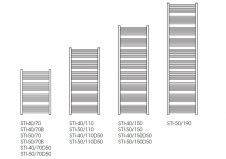 Rozmiary grzejnika Stick - STI-50-150