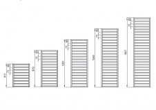 Grzejnik Subway schemat - Subway 1837 x 450 - grzejnik chromowany