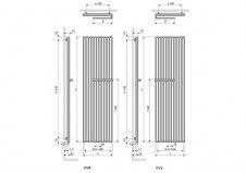 Rysunek techniczny grzejnika Arche Plus - 111190470180000189016-0000