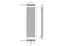 Rysunek techniczny grzejnika Flat-V-Line 21s - 112980800220080080600-0000