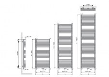 Rysunek techniczny grzejnika Zana Bad - 112480500150400189016-0000