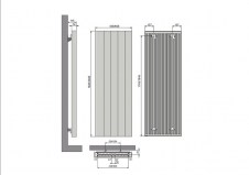 Rysunek techniczny grzejnika Vertiline VD - 1820 x 508