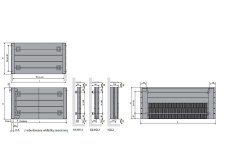 Rysunek techniczny grzejników Viola Pozioma - 111573000050500199016-0000