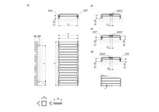 Rysunek techniczny grzejnika Warp T Bold - WGWTB065060