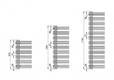 Grzejnik Yucca asymetryczna schematy - asymetryczna 1304 x 478 - grzejnik chromowany