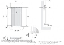 Rysunek techniczny - 1 warstwowy Kleo Pion - KLV-150-1089