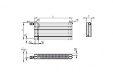 Grzejnik Roda Compact - rysunek techniczny - ROHLD-037-1100